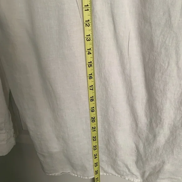 White Linen Button Down | Size Small - Picture 5 of 5